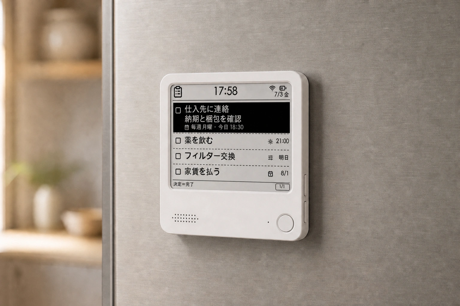 金属面にマグネットで取り付けたZECTRIX NOTE4