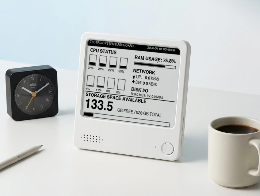 ZECTRIX NOTE4 显示开发者自定义系统状态面板