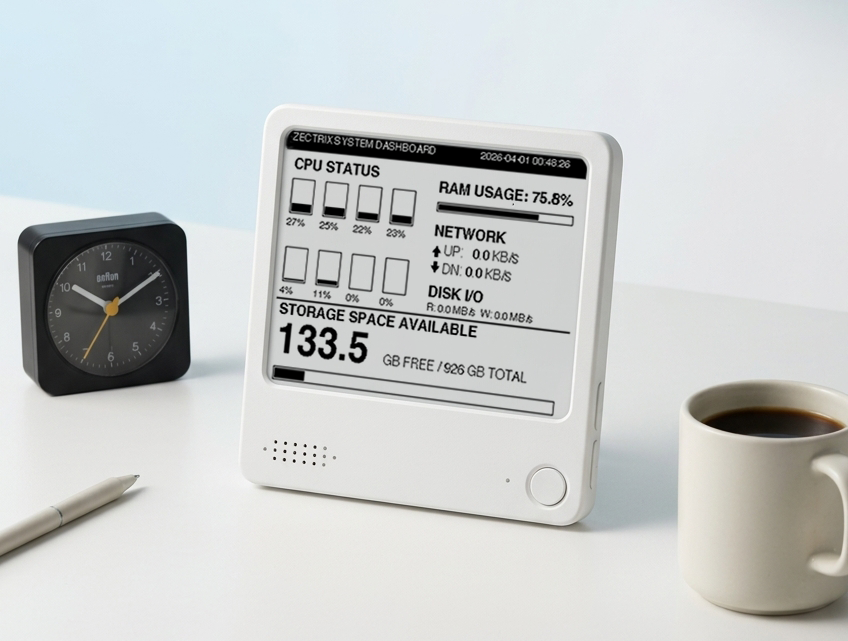 ZECTRIX NOTE4 显示开发者自定义系统状态面板